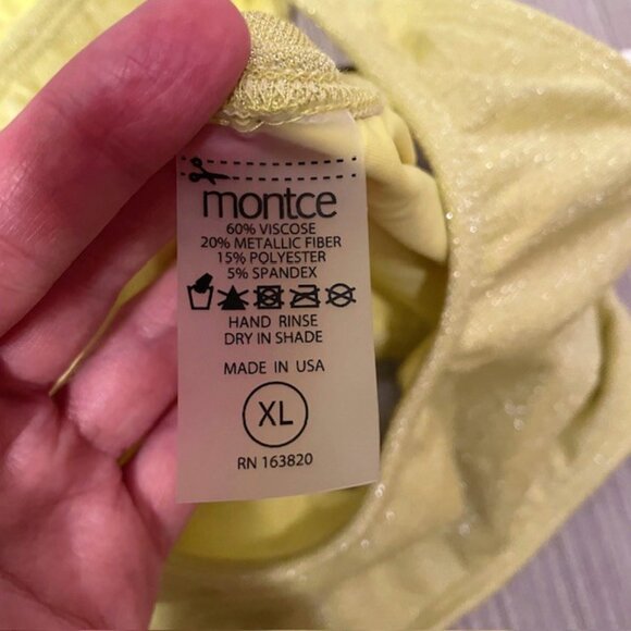 NWT Montce Sparkle Ky One Piece Swimsuit XL Limon Cutout - Picture 12 of 15